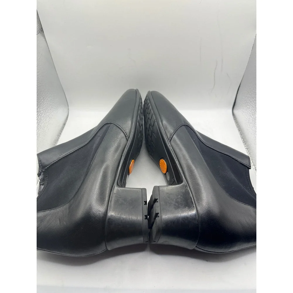 Sesto Meucci Black Leather Ankle Boots Women's Size 7 Side‎ Zip Block Heel